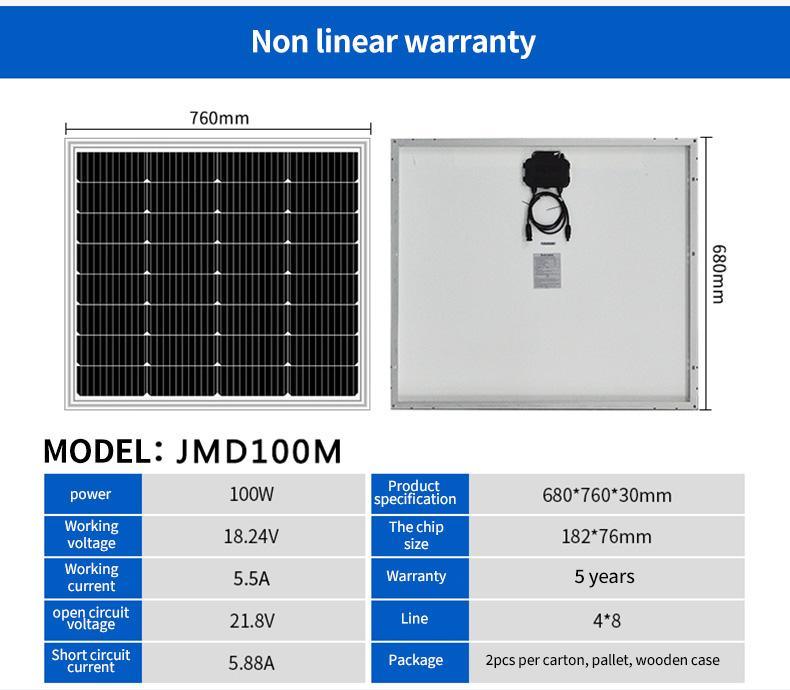 100W 200W 300W 400W 540W 550W 12V 18V 30V 34V 40V Light Solar Modul Modules Panels with Inverter Sola Rbattery Charger System
